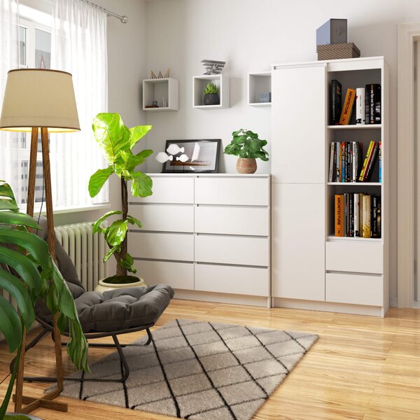 Ak furniture Skriňa Rexa 80 cm biela