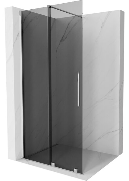 Mexen Velar, sprchová zástena s posuvnými dverami Walk-in 70 x 200 cm, 8mm šedé sklo, chrómová, 871-070-000-43-01