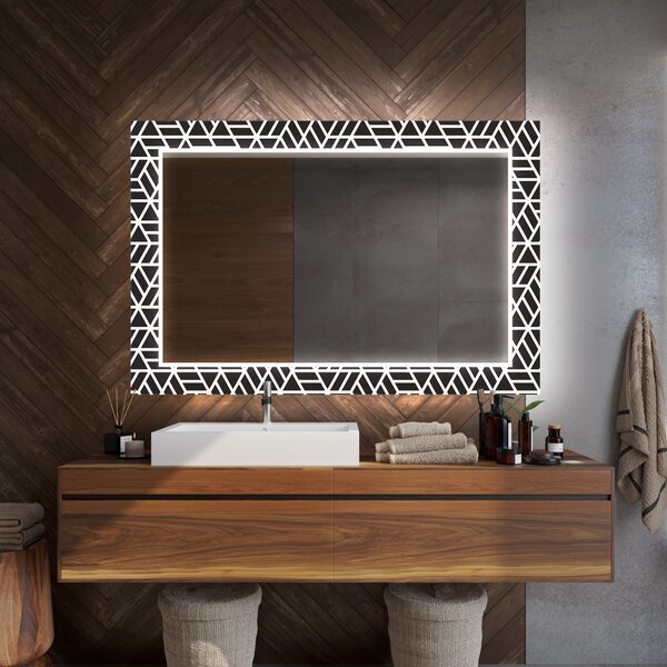 Dekoratívne zrkadlo s LED podsvietením do kúpeľňa