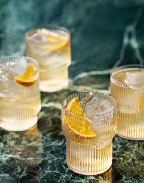 Ferm Living Poháre Ripple set 4ks, clear
