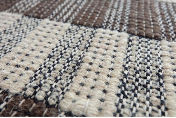 Vlnený zátažový obojstranný koberec Dhurrie Wool 1,70 x 2,40 m