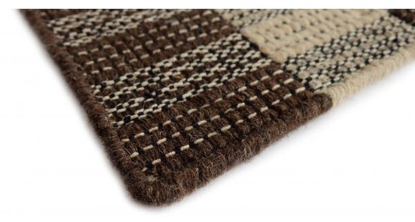 Vlnený zátažový obojstranný koberec Dhurrie Wool 1,70 x 2,40 m
