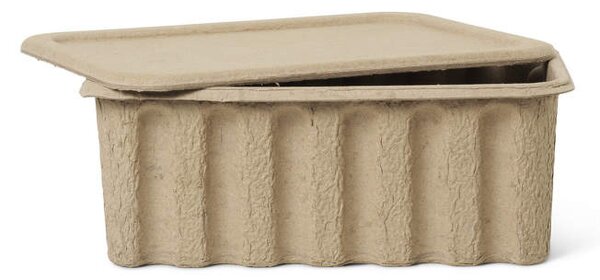 Ferm Living Papierový úložný box Pulp Large sada 2 ks, brown