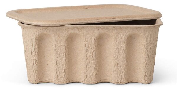 Ferm Living Papierový úložný box Pulp Small sada 2 ks, brown