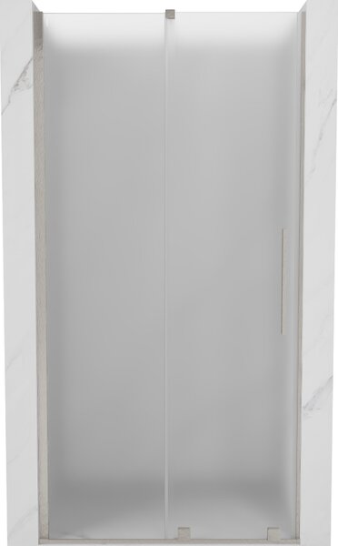 Mexen Velar, posuvné sprchové dvere do otvoru 100 cm, 8mm sklo námraza, brúsená oceľ, 871-100-000-31-97