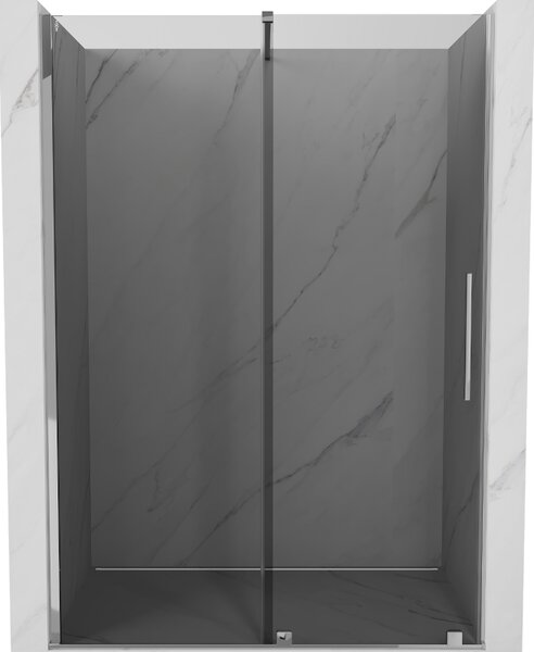 Mexen Velar, posuvné sprchové dvere do otvoru 130 cm, 8mm šedé sklo, chrómová, 871-130-000-41-01