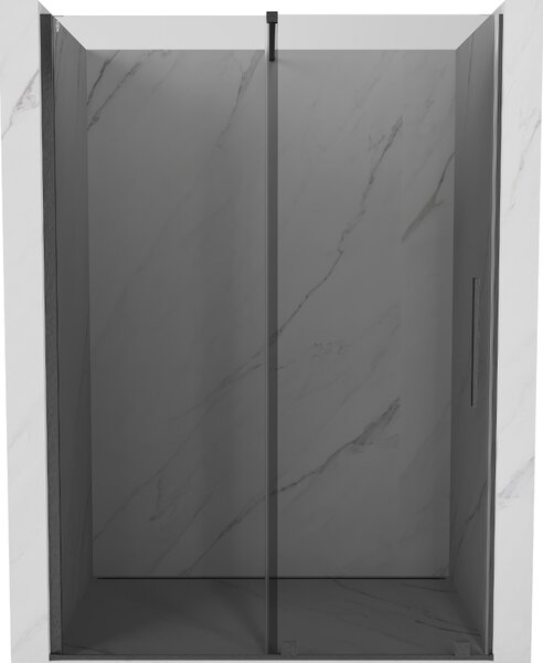 Mexen Velar, posuvné sprchové dvere do otvoru 140 cm, 8mm šedé sklo, grafit brúsený, 871-140-000-41-66