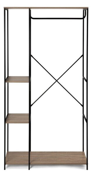 Čierna oceľová predsieňová zostava 90x170x40 cm Aris – Essentials