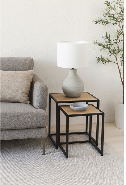 Odkladacie stolíky v súprave 2 ks v dekore duba 38x38 cm Noah – Essentials