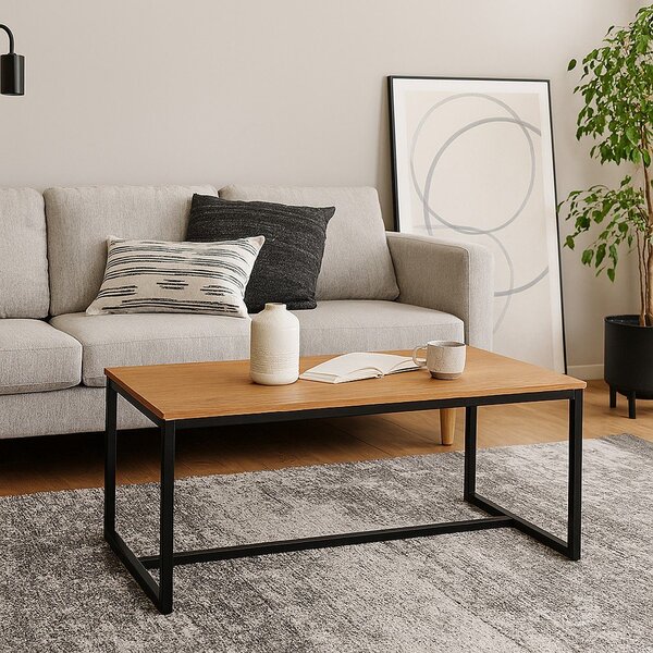 Konferenčný stolík v dekore duba v prírodnej farbe 47x90 cm Norden – Essentials