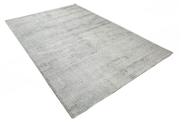 Moderný jednofarebný kusový koberec Handloom strieborno tyrkysový 2,00 x 3,00 m