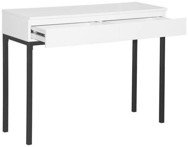 KONZOLOVÝ STOLÍK, čierna, biela, kov, kompozitné drevo, 100/35/77 cm home24 - Online Only obývacie izby, Online Only