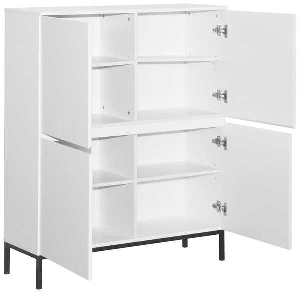 VYSOKÁ KOMODA, biela, 100/122/35 cm Hom`in - Online Only drobný nábytok, Online Only