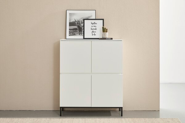 VYSOKÁ KOMODA, biela, 100/122/35 cm Hom`in - Online Only drobný nábytok, Online Only