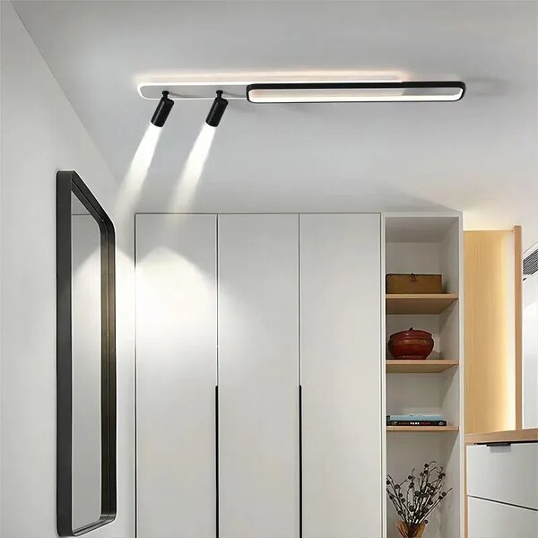 Toolight Toolight, LED stropné svietidlo s bodovými reflektormi 100cm, 45W, 4000K, APP1438-C, čierna-biela, OSW-00967