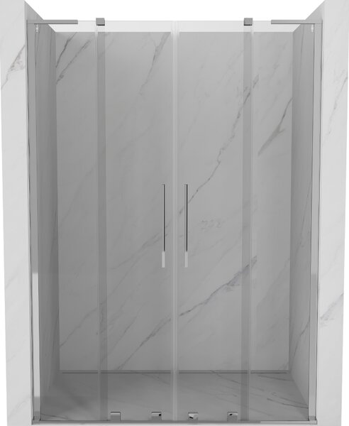 Mexen Velar L Duo, posuvné sprchové dvere do otvoru 150 cm, 8mm číre sklo, chrómová, 871-150-003-02-01