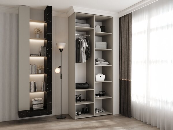 Šatníková skriňa Como 4 100x246x50 - biela
