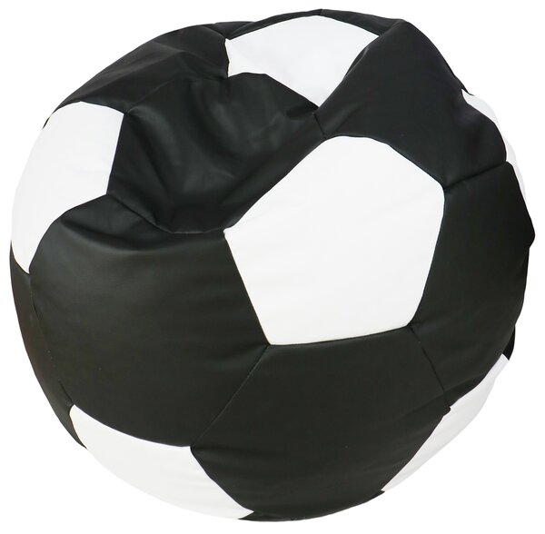 JAKS Sedací vak futballova lopta s podnožkou čierno biely