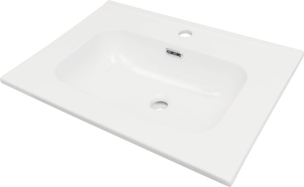 Deante Tubo, keramické umývadlo na zapustenie 603x460x175mm, biela lesklá, DEA-CTU_6U6W