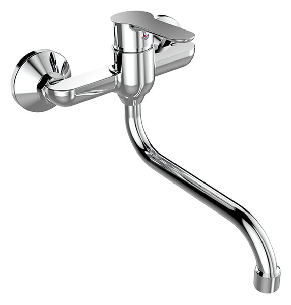 Mereo Mereo, Drezová nástenná batéria, Zuna, s ramienkom rúrkovým ø 18 mm - 200 mm, chróm, MER-CB30101Z