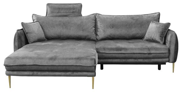 ROHOVÁ SEDAČKA, textil, sivá MID.YOU - Sedačky, Online Only