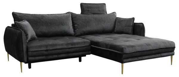 ROHOVÁ SEDAČKA, textil, antracitová MID.YOU - Sedačky, Online Only