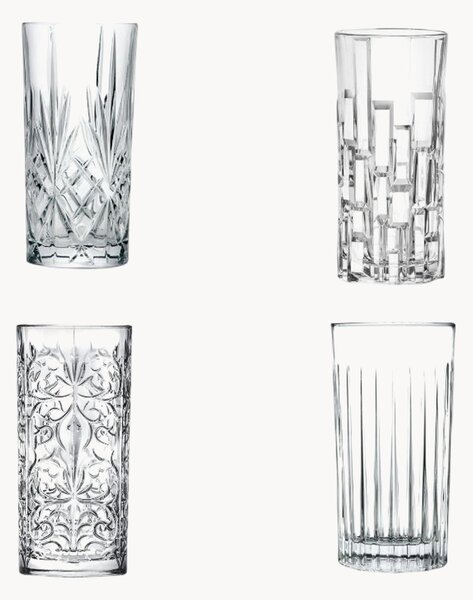 Krištáľové poháre na long drink Mixology, 4 ks