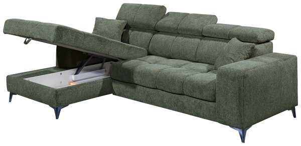ROHOVÁ SEDAČKA, textil, tmavozelená MID.YOU - Sedačky, Online Only
