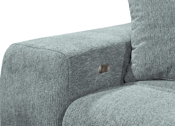 ROHOVÁ SEDAČKA, textil, svetlomodrá MID.YOU - Sedačky, Online Only