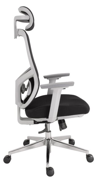 Kancelárska ergonomická stolička Neoseat ALLY WHITE — čierna / biela, nosnosť 150 kg