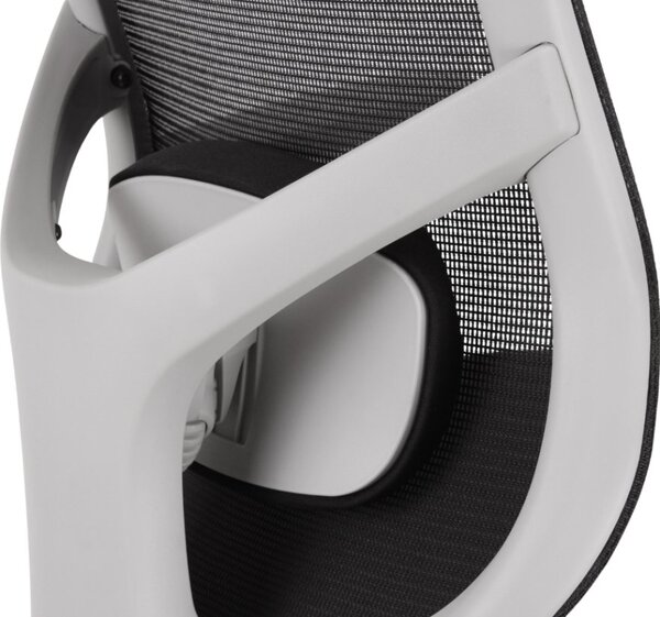 Kancelárska ergonomická stolička Neoseat ALLY WHITE — čierna / biela, nosnosť 150 kg