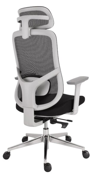 Kancelárska ergonomická stolička Neoseat ALLY WHITE — čierna / biela, nosnosť 150 kg