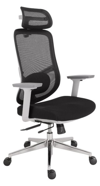 Kancelárska ergonomická stolička Neoseat ALLY WHITE — čierna / biela, nosnosť 150 kg