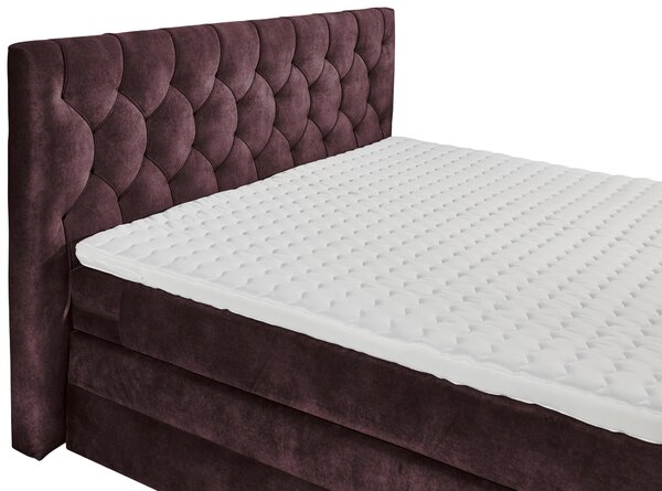 BOXSPRINGOVÁ POSTEĽ, 180/200 cm, baklažánová MID.YOU - Online Only spálne, Online Only