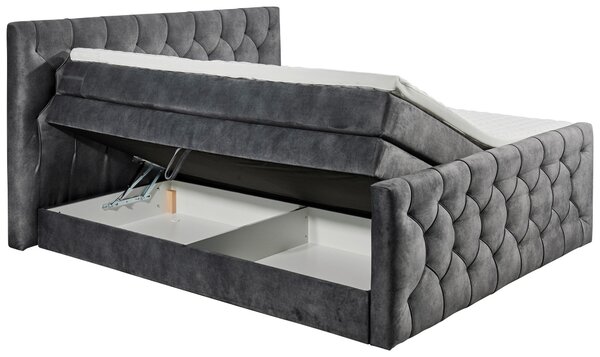 BOXSPRINGOVÁ POSTEĽ, 180/200 cm, antracitová MID.YOU - Online Only spálne, Online Only