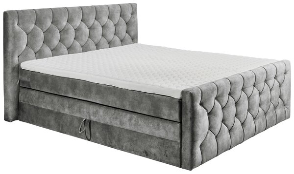 BOXSPRINGOVÁ POSTEĽ, 180/200 cm, sivá MID.YOU - Online Only spálne, Online Only