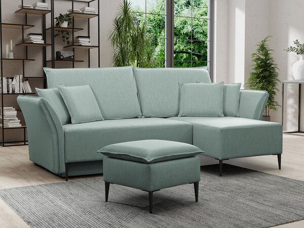 Mirjan24 Rohová rozkladacia pohovka Bob, Farby: Terra 5, Farby: čierna 5903211071652