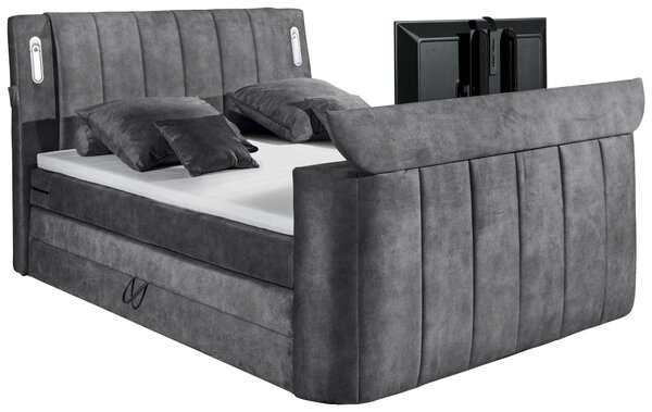 BOXSPRINGOVÁ POSTEĽ, 180/200 cm, antracitová MID.YOU - Online Only spálne, Online Only