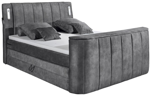 BOXSPRINGOVÁ POSTEĽ, 180/200 cm, antracitová MID.YOU - Online Only spálne, Online Only