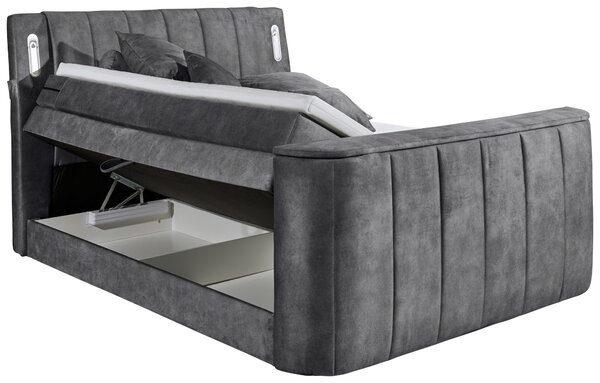BOXSPRINGOVÁ POSTEĽ, 180/200 cm, antracitová MID.YOU - Online Only spálne, Online Only