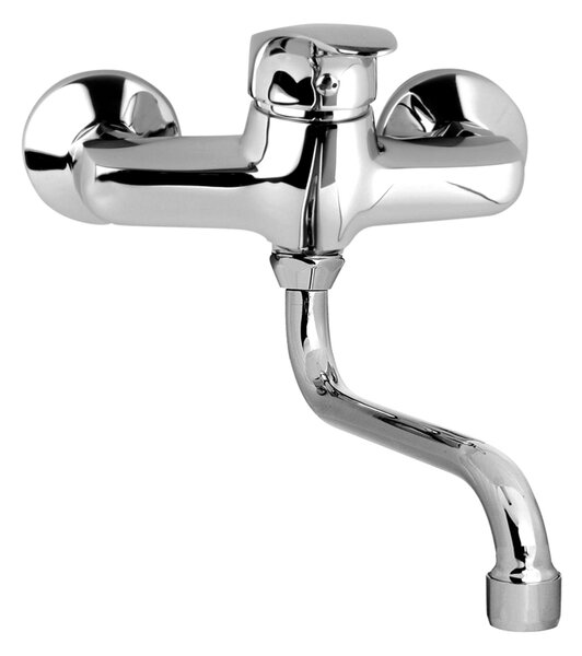 Mereo Mereo, Drezová nástenná batéria, Sonáta, s ramienkom rúrkovým ø 18 mm - 300 mm, chróm, MER-CB30106N