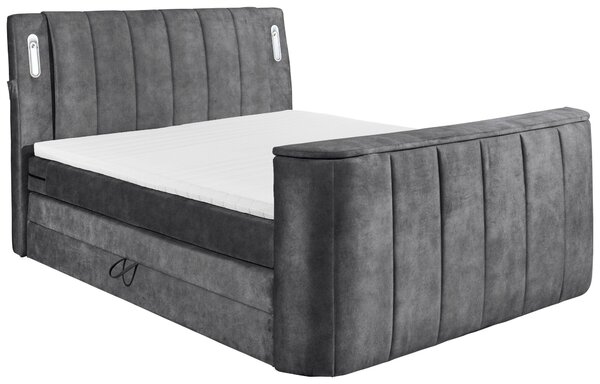 BOXSPRINGOVÁ POSTEĽ, 180/200 cm, antracitová MID.YOU - Online Only spálne, Online Only