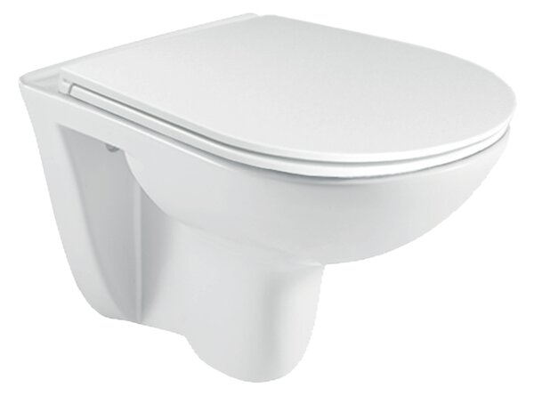 Mereo Mereo, WC závesné, RIMLESS, 530x355x360, keramické, vr. sedátka CSS124, MER-VSD81S2