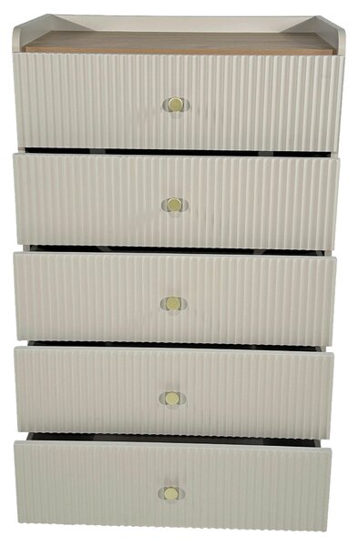 KOMODA, farba duba, svetlosivá, 70/121,6/40 cm Xora - Komody, Online Only