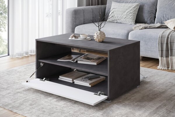 KONFERENČNÝ STOLÍK, antracitová, biela, kompozitné drevo, 90/45/55 cm P & B - Stolíky do obývačky, Online Only