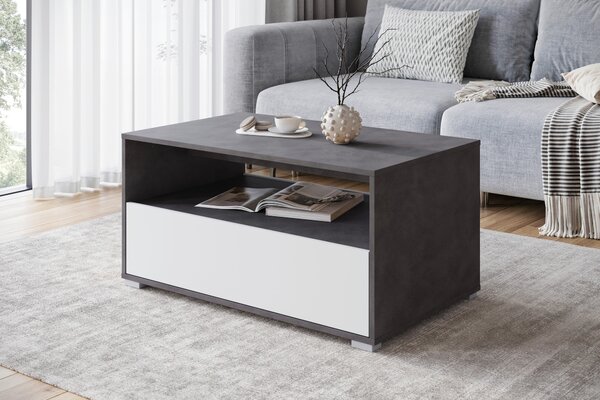 KONFERENČNÝ STOLÍK, antracitová, biela, kompozitné drevo, 90/45/55 cm P & B - Stolíky do obývačky, Online Only