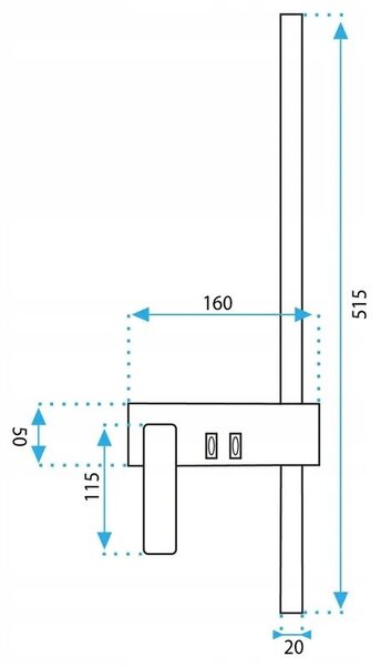 Toolight Toolight, LED nástenné svietidlo 8W, 4000K, APP1439-W RIGHT, čierna-zlatá lesklá, OSW-04777