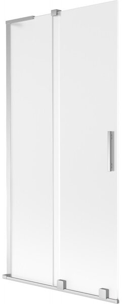 Mexen Velar L, 2-krídlová posuvná vaňová zástena 90 x 150 cm, 8mm sklo námraza, chrómová, 896-090-003-31-01