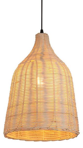Toolight Natural, stropné závesné svietidlo 1xE27 APP1646-1CP, prírodná hnedá, OSW-05114
