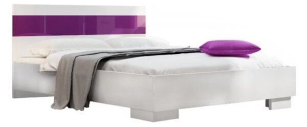 DUBLIN posteľ 160x200, biela/fialová